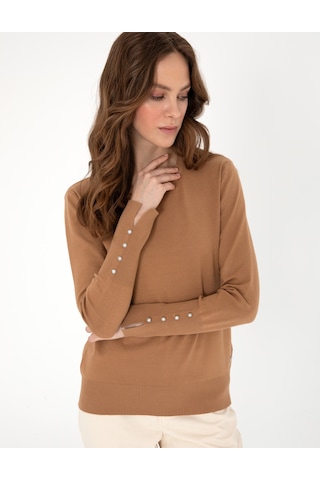 Pierre Cardin Kadın Camel Kazak /triko 50290566-vr015 CAMEL
