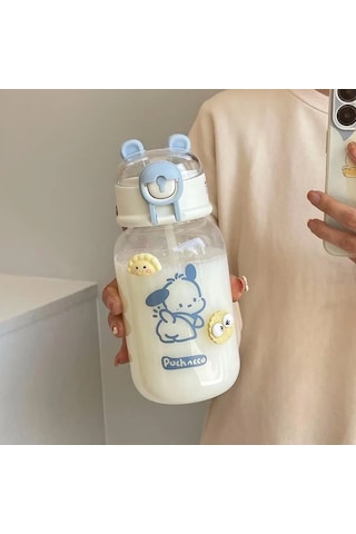 Honmex 0.5l Isı Saklama Kupa - Mavi Kartoon Desenli, 12 Saat Isı/sıcaklık Koruma, Çelik İç Kapaklı Günlük Kullanım Mavi