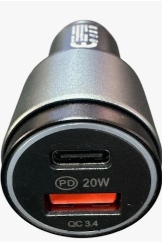 Hızlı Araç Şarjı 55w Type-c & Usb1 Araç Şarj Başlığı 55w Type-c & Usb1