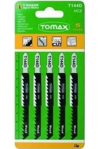 Tomax Dekupaj Dekopaj Testere Bıçağı Ağzı Ahşap T144-D 5 Li