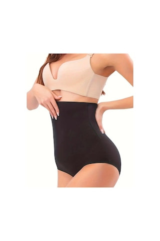 Kadın Dikişsiz Lazer Kesim Silikonlu Slip Korse 4402 Siyah