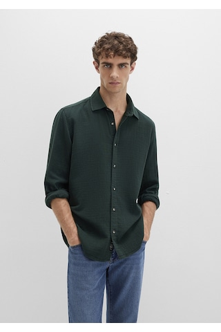 Mavi - Yeşil Gömlek 0211518-85370 Yeşil