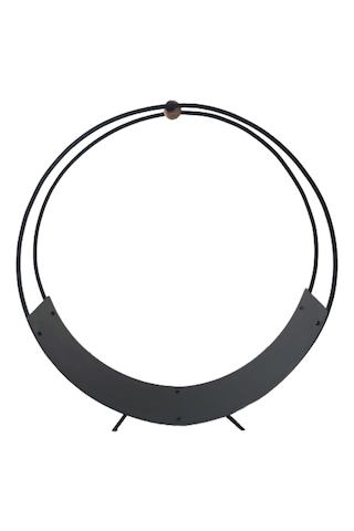 Blueflame Metal Ahşap Kulplu Dekoratif Şömine Odunluk