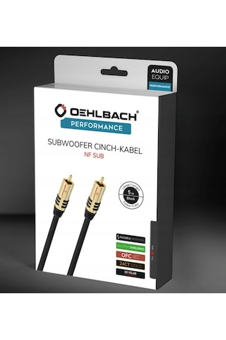 Oehlbach D1c21533 Nf Sub 3,00 Mt Subwoofer Kablosu