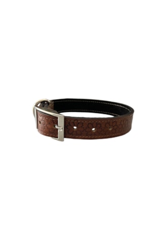 Ln Leather Gerçek Deri Orta Irk Vaketa Deri Köpek Tasması Taba 2.5 x 55 CM Taba