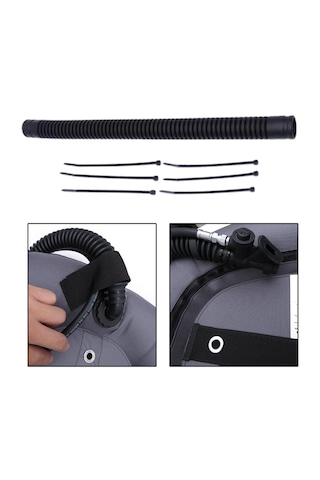 Dolıty Dalış Bcd Şişirme Hortumu Oluklu Bc 14-inç-yuvarlak