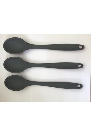 Trendooze Pink Rose Silikon Kaşık Antrasit 3'lü Ml