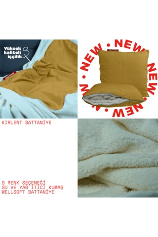 Xpermate Tv Battaniye Yastık Welsoft Battaniye 145x205 Hardal