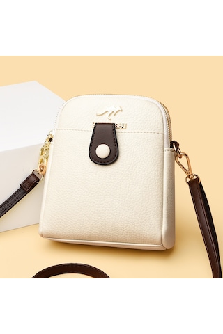 Yeni Tüm Uyumlu Kadın Çantası Basit Şık Omuz Çantası Basit Retro Haberci Çantası Bayan Anne Çantası Cep Telefonu Çantası Beyaz Ana Resim Rengi Diğer