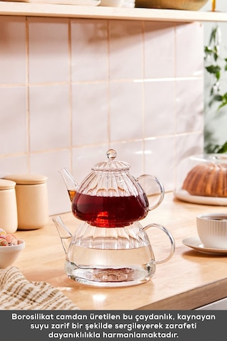 Karaca  Lori Borosilikat Cam Çaydanlık