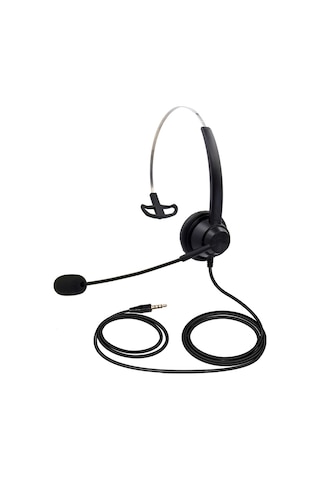 3.5mm Kablolu Bilgisayar Kulaklığı Mikrofonlu Evrensel Ofis Çağrı Merkezi Tek Taraflı Kulaklık Telef