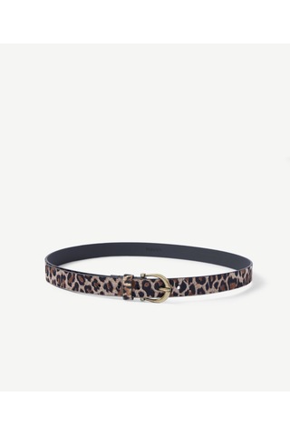 Yargıcı Leopar Baskılı Kadife Pantolon Kemeri 26kkkm7009x 018 Açık Kahverengi