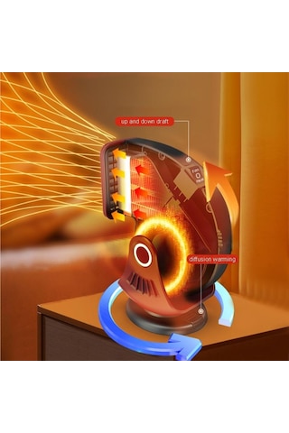 Seametal 12v 120w Oto Kaloriferi Taşınabilir Elektrikli Isıtma Fanı Otomatik Ön Cam Kurutma Makinesi Buğu Çözme Buğu Çözücü Buz Çözücü Siyah & Kırmızı