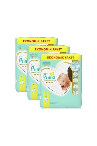 Prima Bebek Bezi Premium Care 1 Numara Yenidoğan Aylık Fırsat Paket 210’lu 3'lü