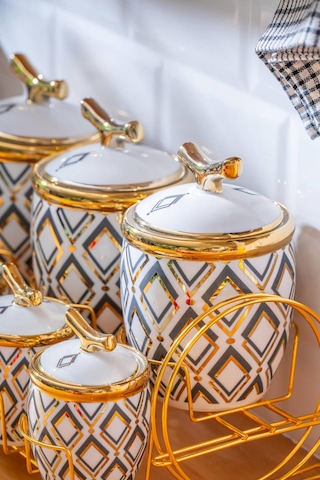 Acar Vapor 8 Parça Baharat Kavanoz Seti Gold - Siyah