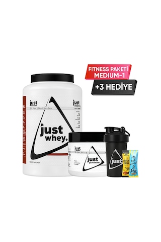 Just Nutrition Fitness Paketi - Medium 1 + 3 Hediye Protein Tozu + Glutamin Karışık