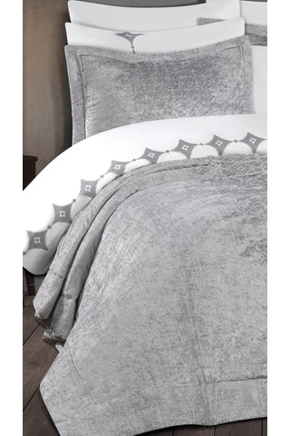 Goldroom Home Venessa 10 Parça Nakışlı Nevresim Takımlı Çeyiz Seti. Gri