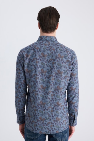Twn Slim Fit İndigo Baskılı Pamuklu Gömlek 1ec02hd33259m Çok Renkli