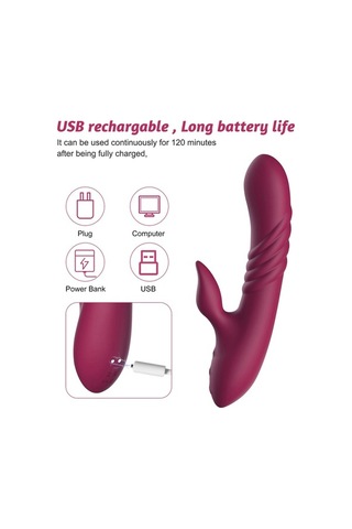 Fortunelane Kadınlar İçin 7 Titreşimli Şarjlı Su Geçirmez Masaj Aleti - G Noktası Uyarıcı Çok Renkli Çok Renkli