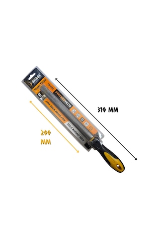 Sgs Saplı Ahşap Törpü Yarım Yuvarlak 8" 200 Mm.
