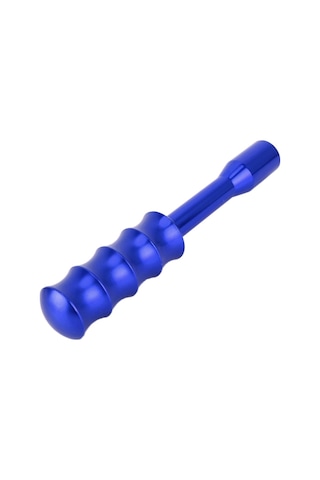 Sones Universal Araç Bükülmüş Desenli Dişli Kafası Vites Topuzu Mavi