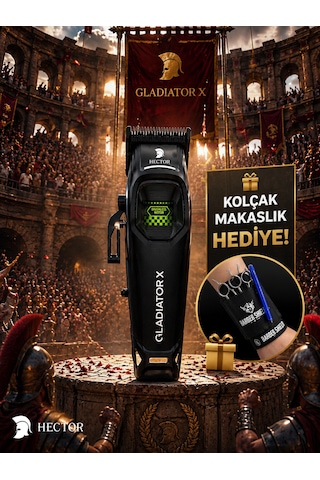 Hector Gladiator X Siyah Saç Kesme Makinesi