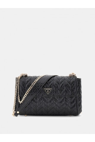 Guess Stacey Dönüştürülebilir Kapaklı Kadın Siyah Çapraz Çanta Hwgg9741210-bla