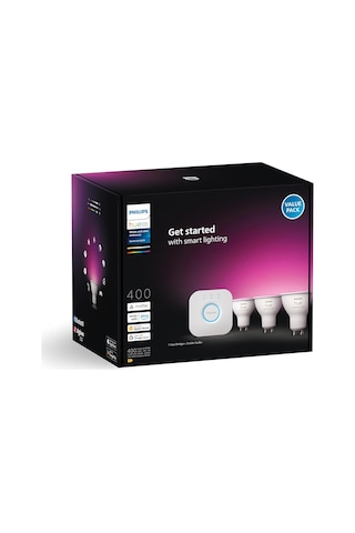 Philips Huewca 4.2w Gu10 Renkli Spot Akıllı Ampul 3'lü Başlangıç Çok Renkli