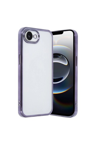 Apple İphone 16e Uyumlu Kılıf Lensli Silikon - Mor