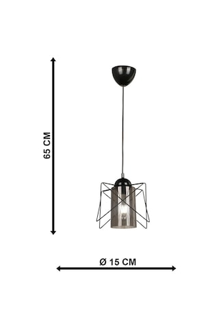 Trend Kitchen 2 Adet Zigzag Tekli Siyah-füme Avize Siyah