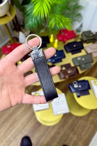 Premium Deri Ruhsat Kılıfı Ve Anahtarlık Seti Siyah