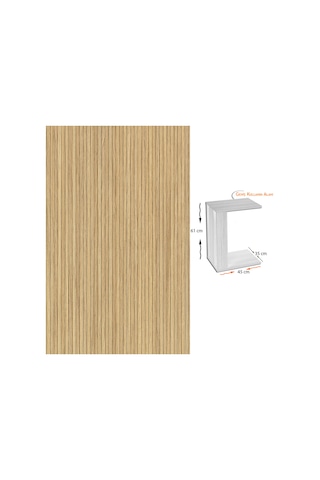 Single C Yan Servis Sehpa Bambu / Tekerlekli Laptop Sehpası