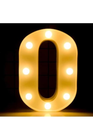 Ulzyvf Suya Dayanıklı Led Parti Işığı, Rakam Pilli, Dekorasyon İçin Parlayan Beyaz - Aa Beyaz