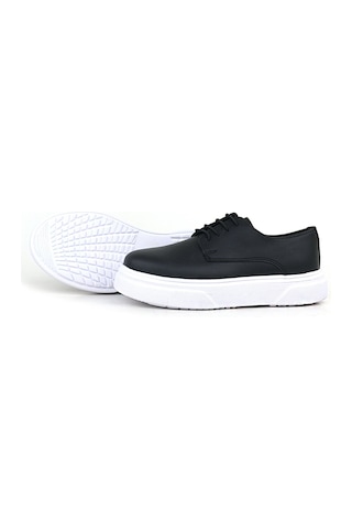 Sy Store Derby Siyah Mat Beyaz Taban Çocuk Klasik Ayakkabı