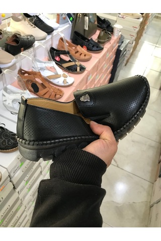 Ortopedik Yumuşak Jel Taban Ayakkabı Siyah