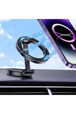Manyetik Araç İçi Telefon Tutucu Güçlü Mıknatıslar Titreşime Dayanıklı Magsafe İle Uyumlu Telefon Tutucu Araç İçi Telefon Tutucu Kompakt İphone 11-15 Pro Max