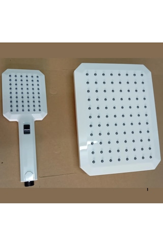 Faumix V01122 Beyaz Krom Banyo Lavabo Bataryası Ve Duş Seti Beyaz - Krom