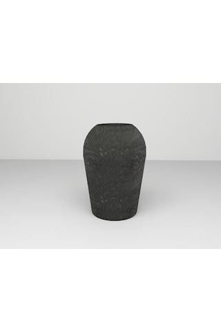 Nuano Consept Zen Serisi Yuvarlak Saksı Siyah 42x50
