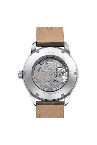 Orient Star Re-av0b10g00b Kurmalı Otomatik Deri Kahverengi 10 Atm Safir Cam 41 Mm Erkek Kol Saati Gri