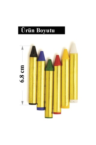 Yüz Boyası 6 Renk 1 Paket Bubu Face Paint Yüz Boyası Canlı Renkler Sağlığa Zararsız Kreş Okul Öncesi Çok Renkli
