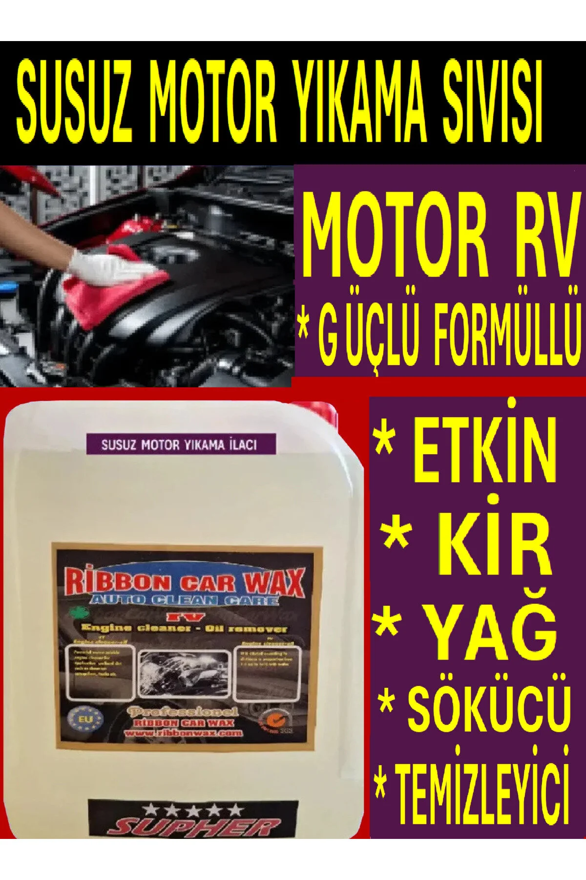 Rb Motor Rv Susuz Motor Temizleme Temizleyici Sıv 5 Lt