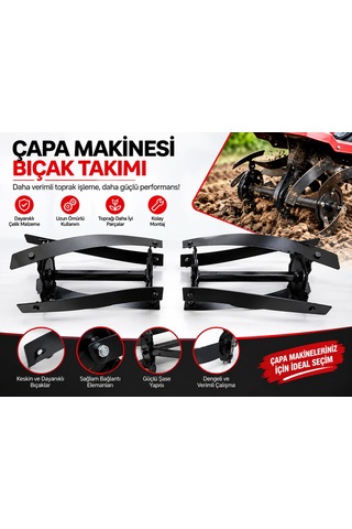 Çapa Makinesi Ot Toplamayan Çapa Bıçak Takımı 32 Mm Aks