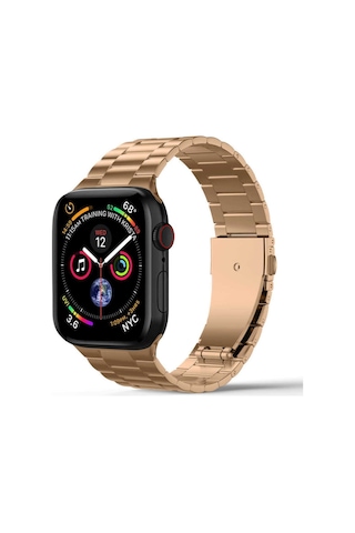 Apple Watch Uyumlu Ultra Thin Belt Three Beads Metal Kordon
