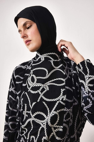 Defacto Regular Fıt Baskılı 3lü Burkini Mayo G8874ax26smbk27 Siyah-bk27