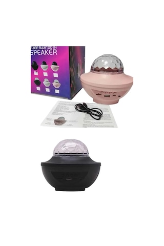 Mey İthalat Dönen Işıklı Disko Topu Projektör Müzik Çalarlı Disco Speaker Çok Renkli