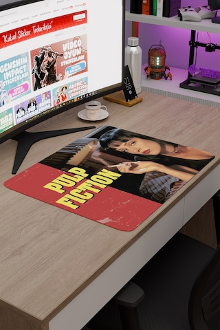 Pulp Fiction Ucuz Roman Tarantino V4 48x40 Xl Gaming Kauçuk Kaymaz Taban Mouse Pad Fare Altlığı