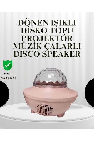 Mey İthalat Sesle Etkileşimli Yıldız Projektörlü Gece Lambası Bluetooth Hoparlörlü, Usb Girişli, Dönen Okyanus Çok Renkli 47602922