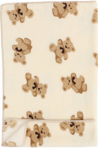 Ayı Desenli Velsoft Battaniye Ekru