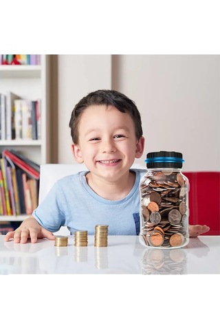Mufunye Abs Materyal Dijital Para Sayıcı Kumbara, 1.8l Kapasite, Lcd Ekranlı Otomatik Miktar Gösterici, Çocuklar İçin Hediye Euro
