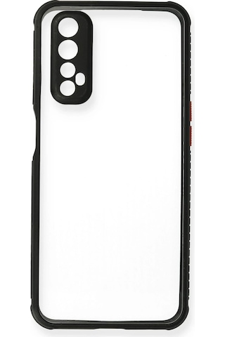Newface Realme 7 Kılıf Miami Şeffaf Silikon Semeglbl - 75 - Siyah